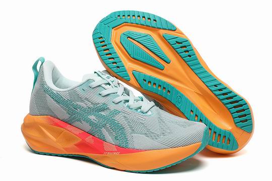 Cheap Asics Novablast Men's Running Shoes Grey Green Orange-8